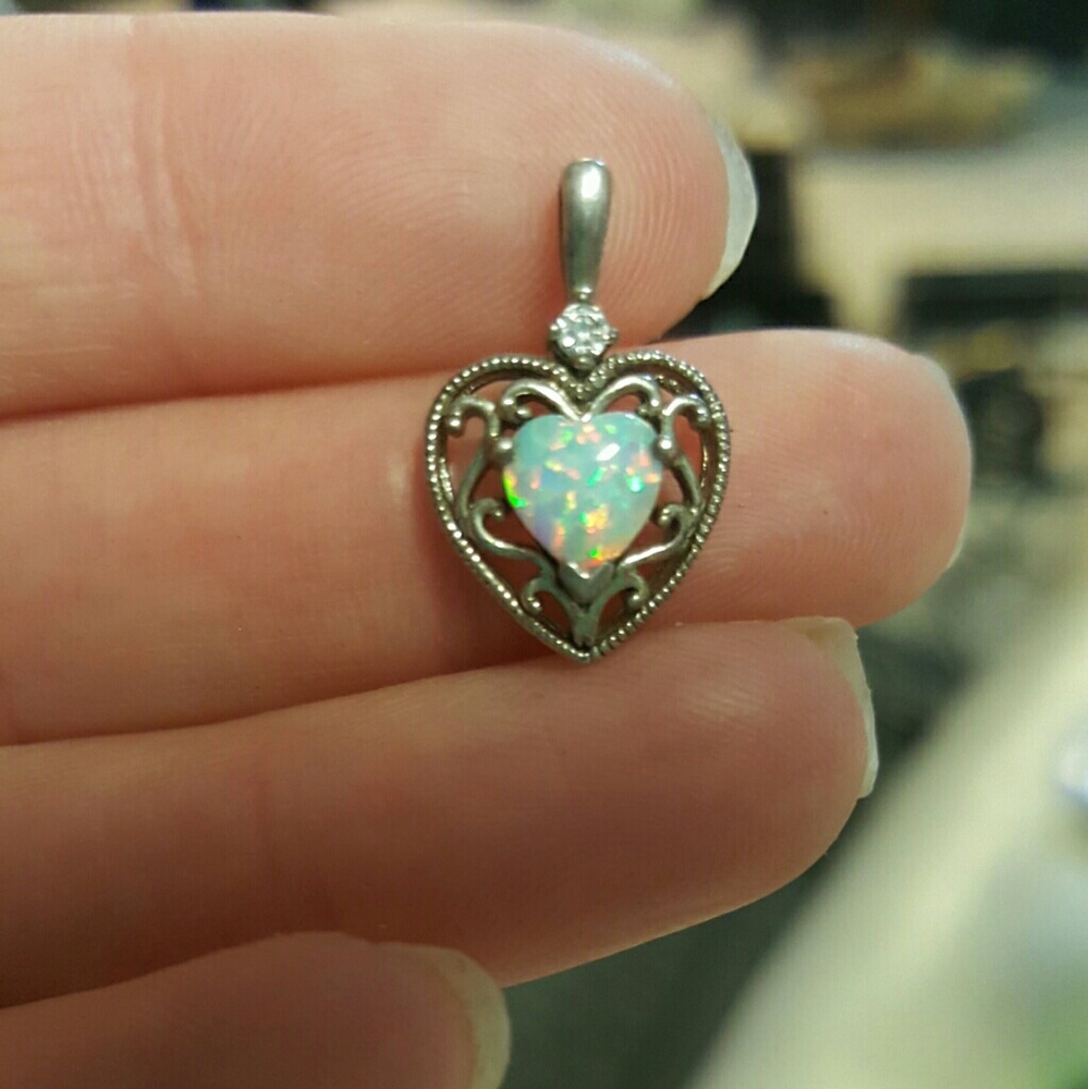 Silver and Opal pendant